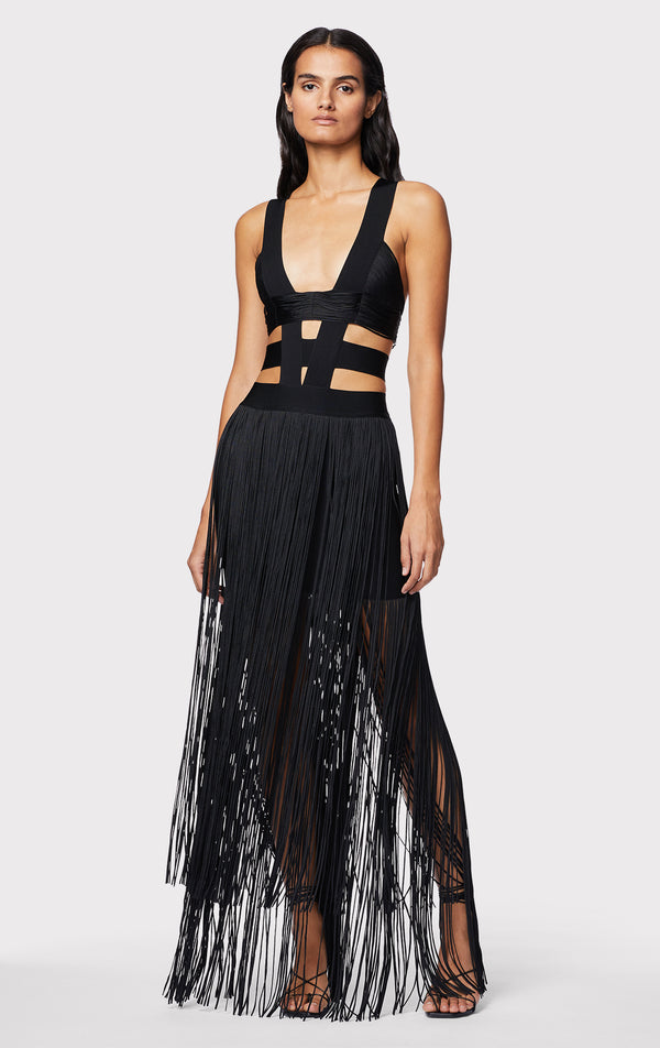 Amazon.com: BABEYOND Long Dress V-Neck Party Dress Multi-Layer Long Fringe  (X-Small, Black Gold) : Clothing, Shoes & Jewelry